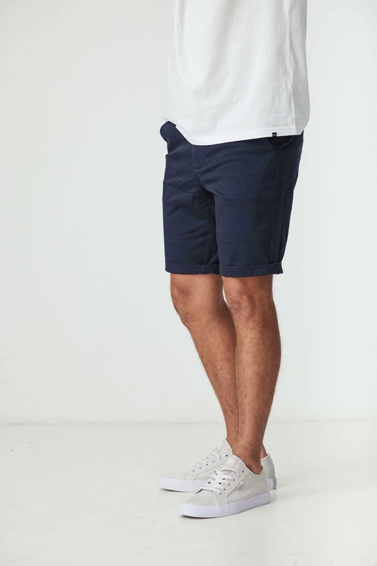 Navy Stretch Chino Shorts