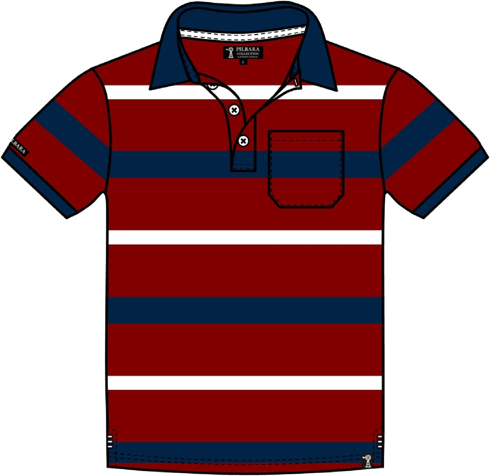 Red Stripe Polo