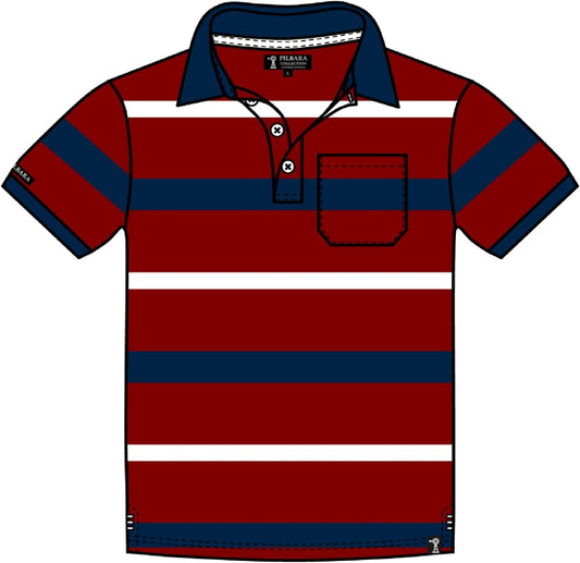 Red Stripe Polo