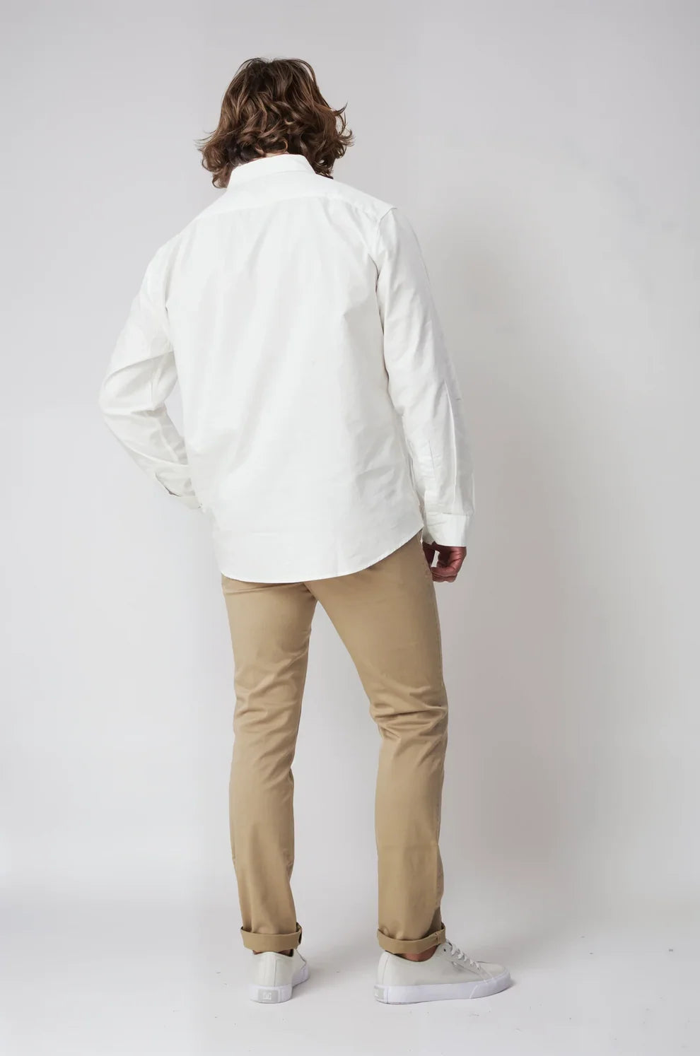 White Long Sleeve Oxford Shirt