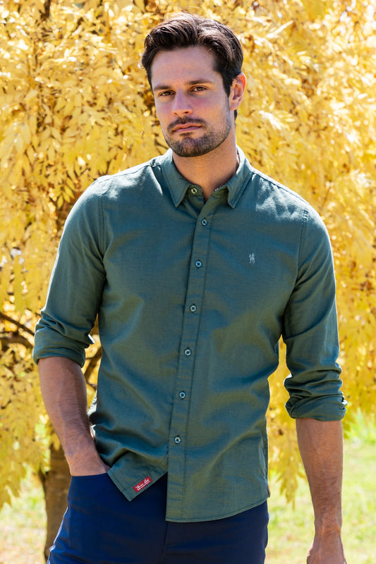 Green Linen Shirt