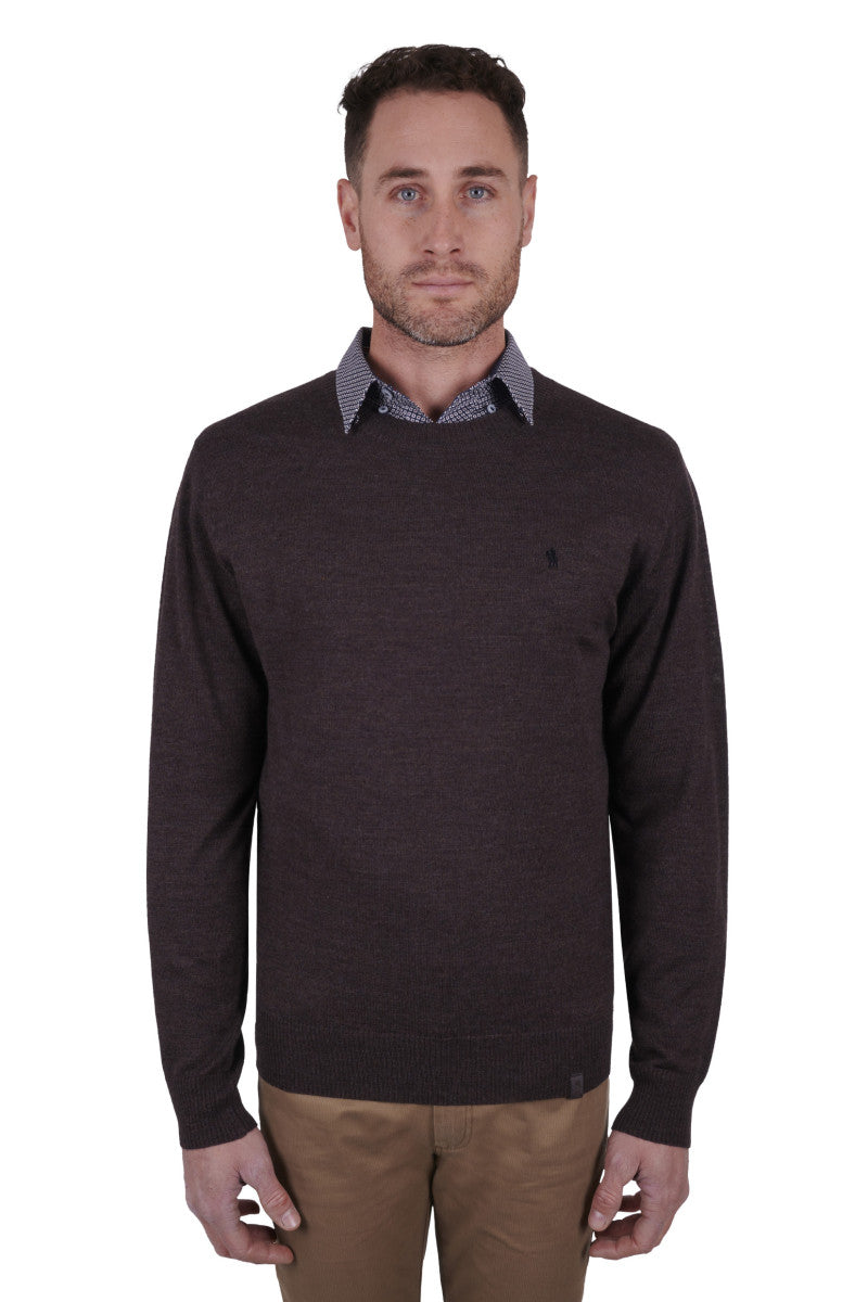 Fine Marino Wool Pullover Chestnut