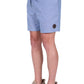 Chambray  Blue Linen Shorts
