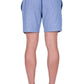 Chambray  Blue Linen Shorts