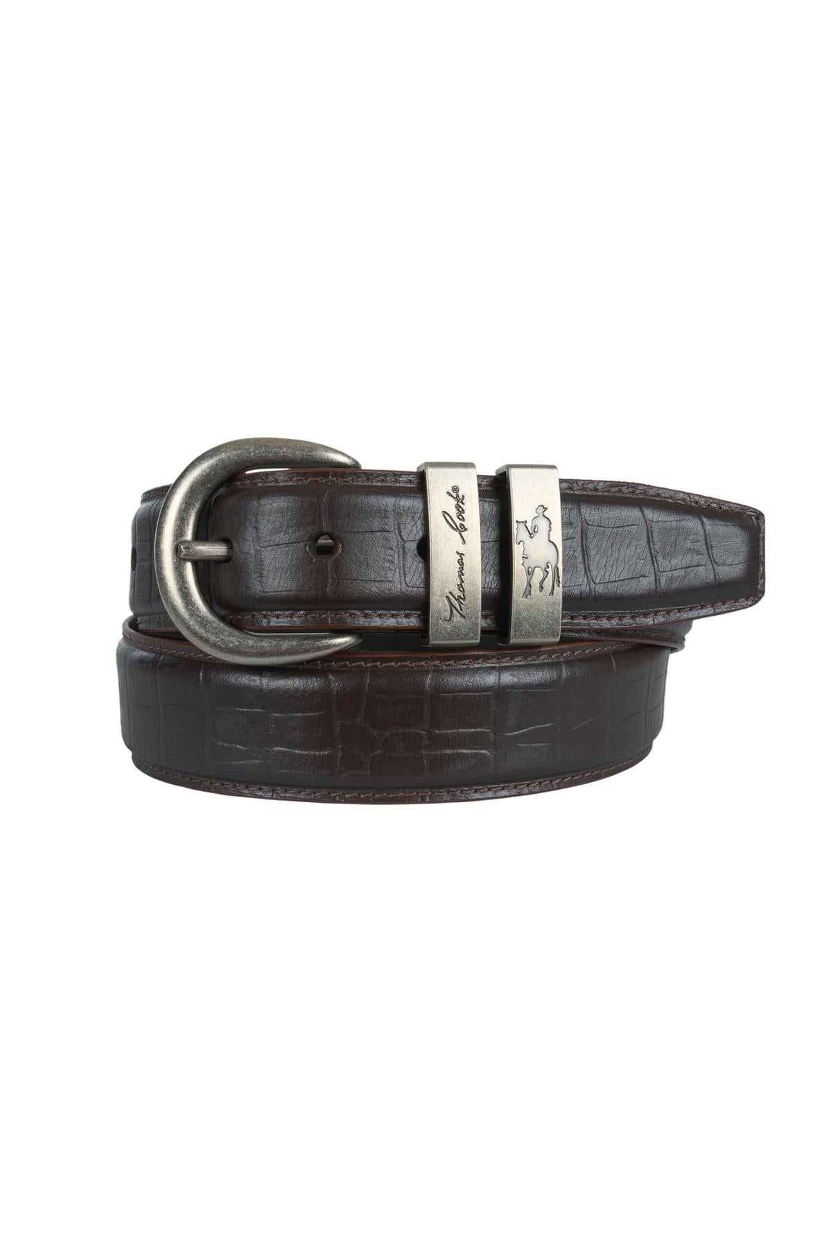 Croc Leather Belt