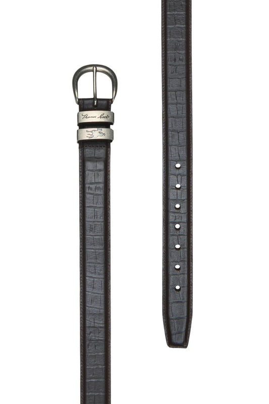 Croc Leather Belt