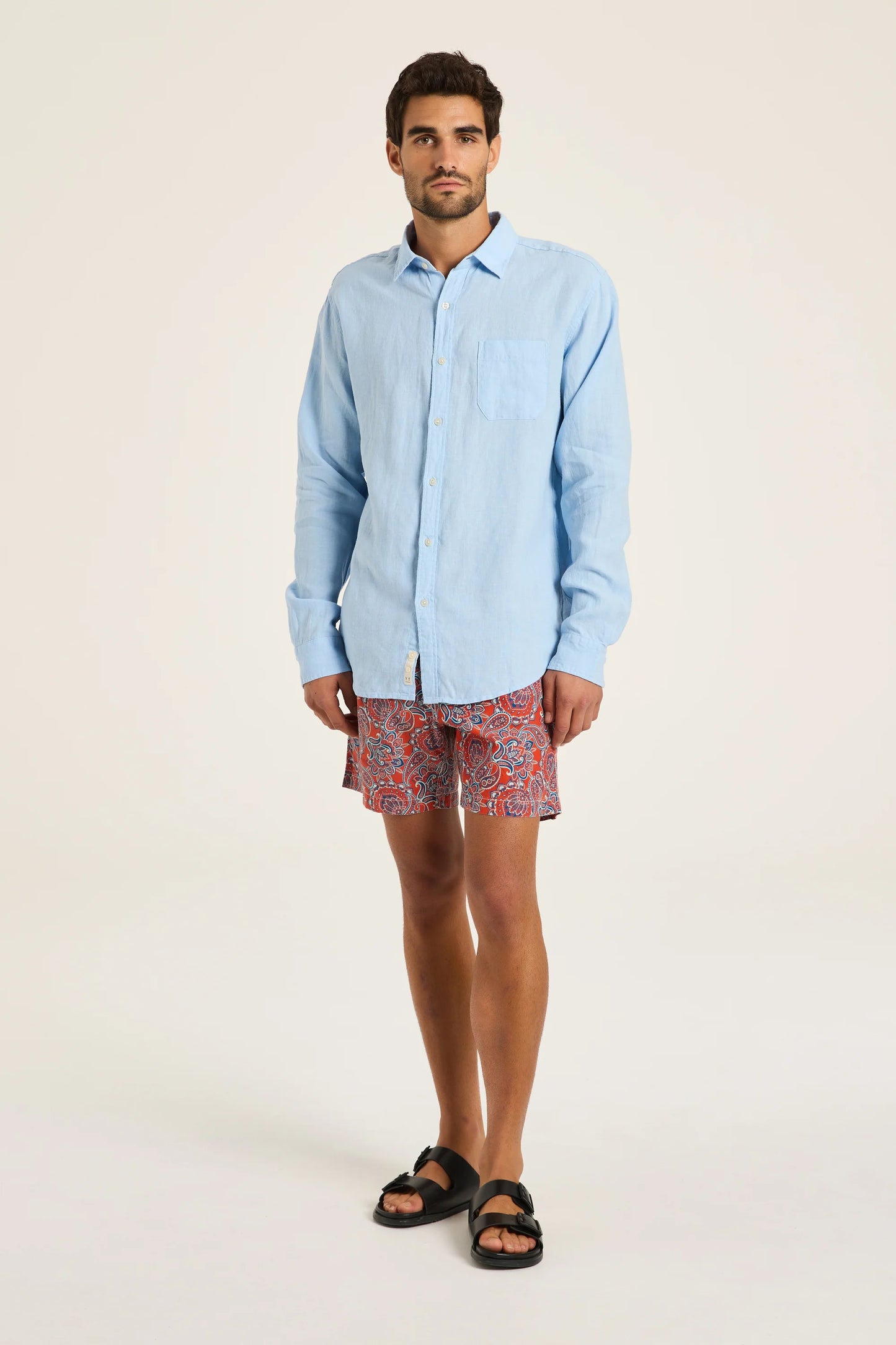 Sky Long Sleeve Linen Shirt