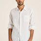 White Long Sleeve Linen Shirt