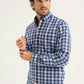 Indigo Check Cotton Shirt