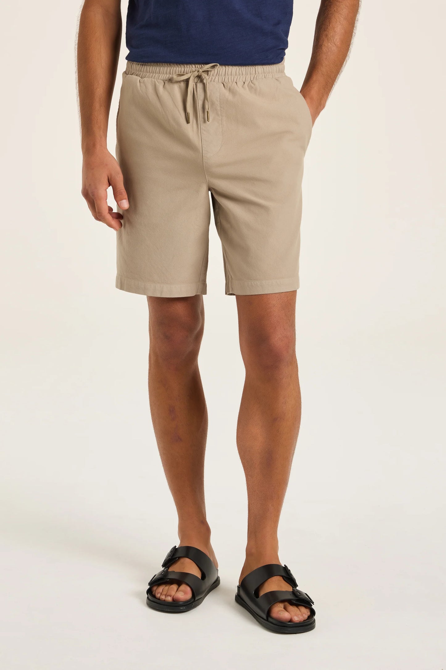 Stone Linen Shorts