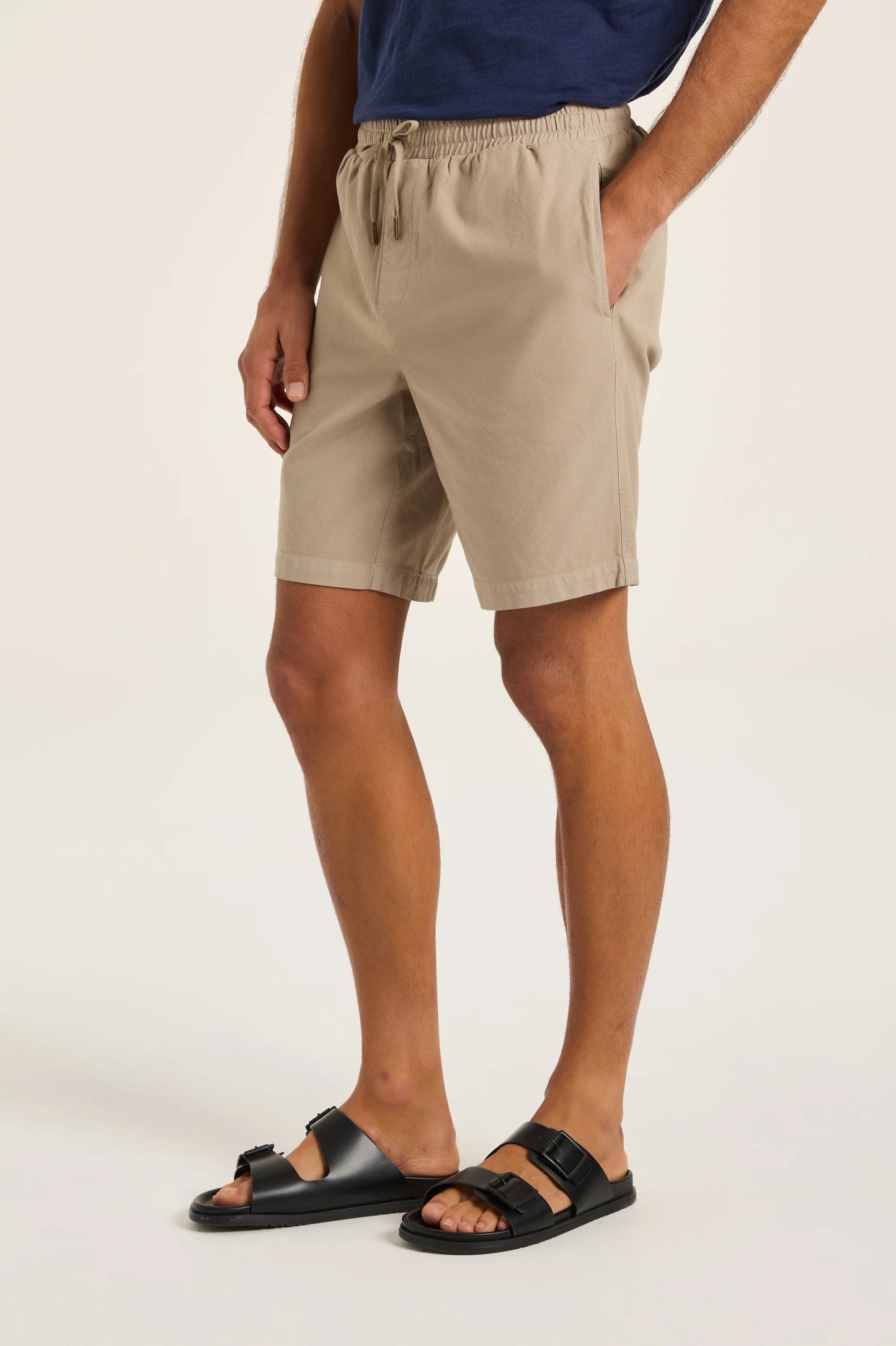 Stone Linen Shorts