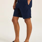 Navy Linen Shorts