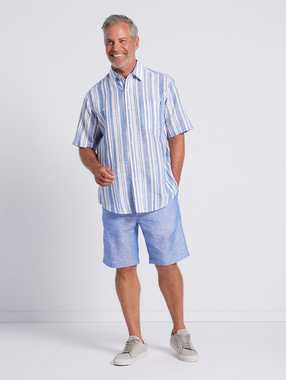 Cary  Chambray Linen Shorts