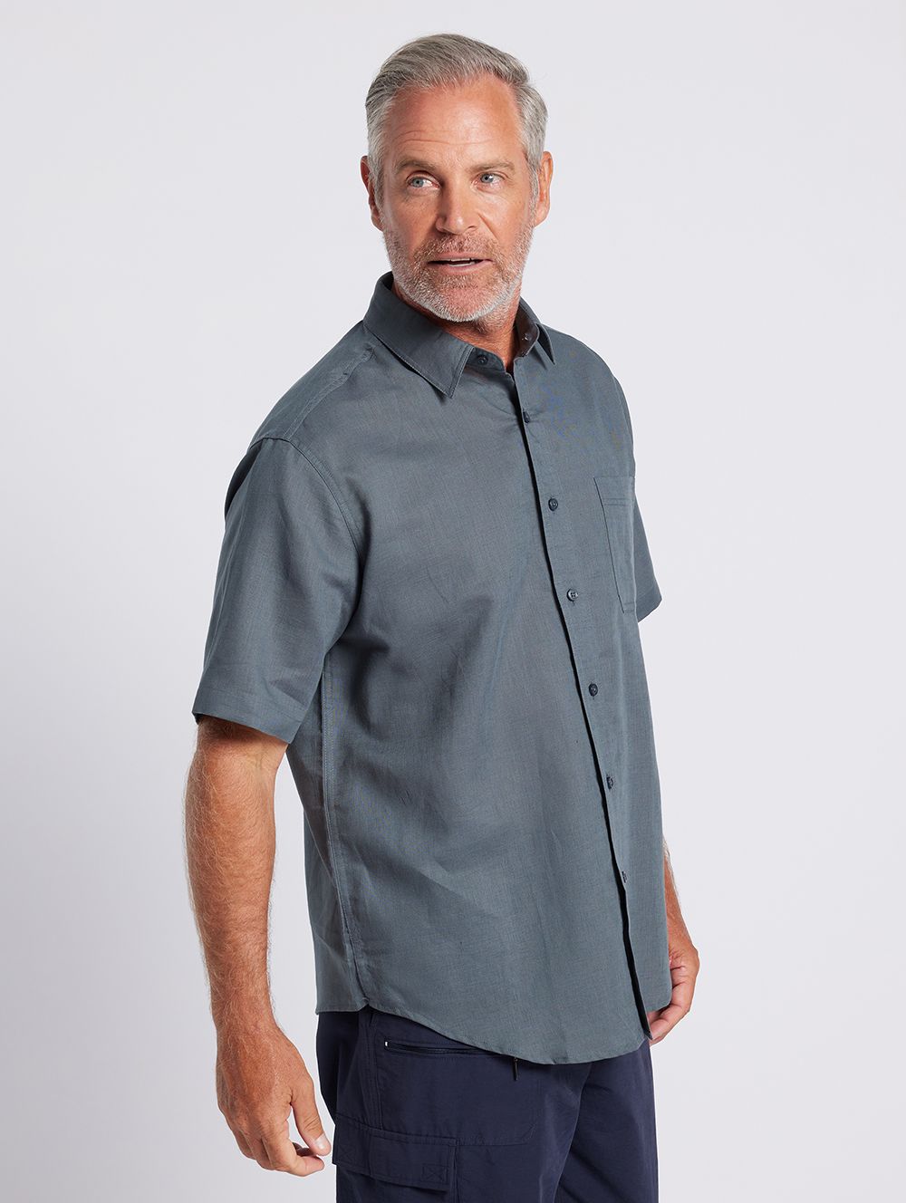 Cary Petrol Linen Shirt