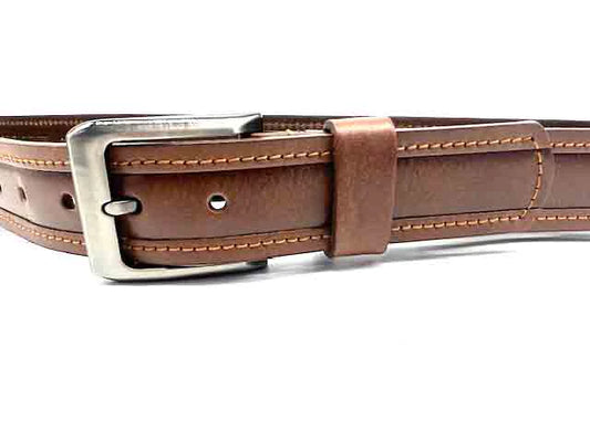 Tan Leather Dress Belt