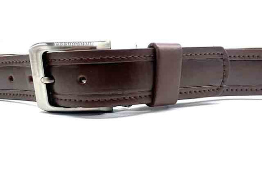 Chocolate Leather  Dress Belt