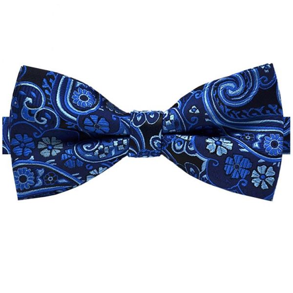 Blues Paisley Bow Tie