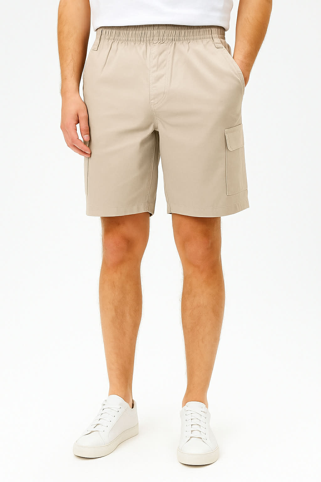 Bone Paperbark Cargo Shorts