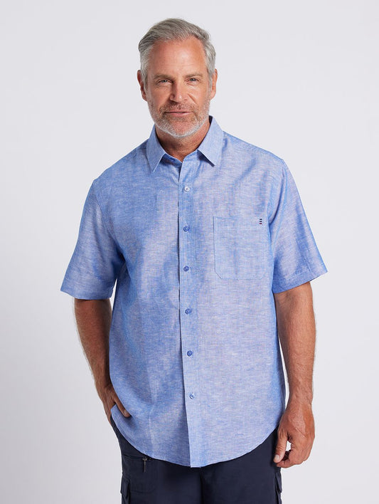 Cary Sky Linen Shirt