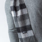 100% Lambswool Charcoal Plaid Scarf