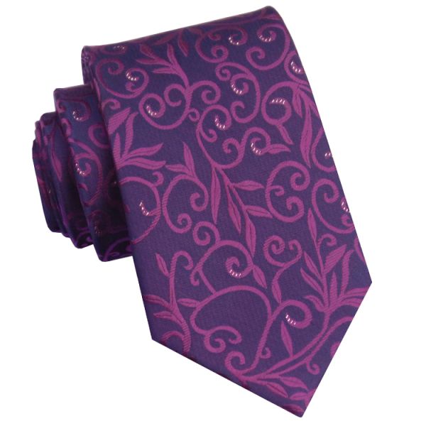 Purple Floral Tie