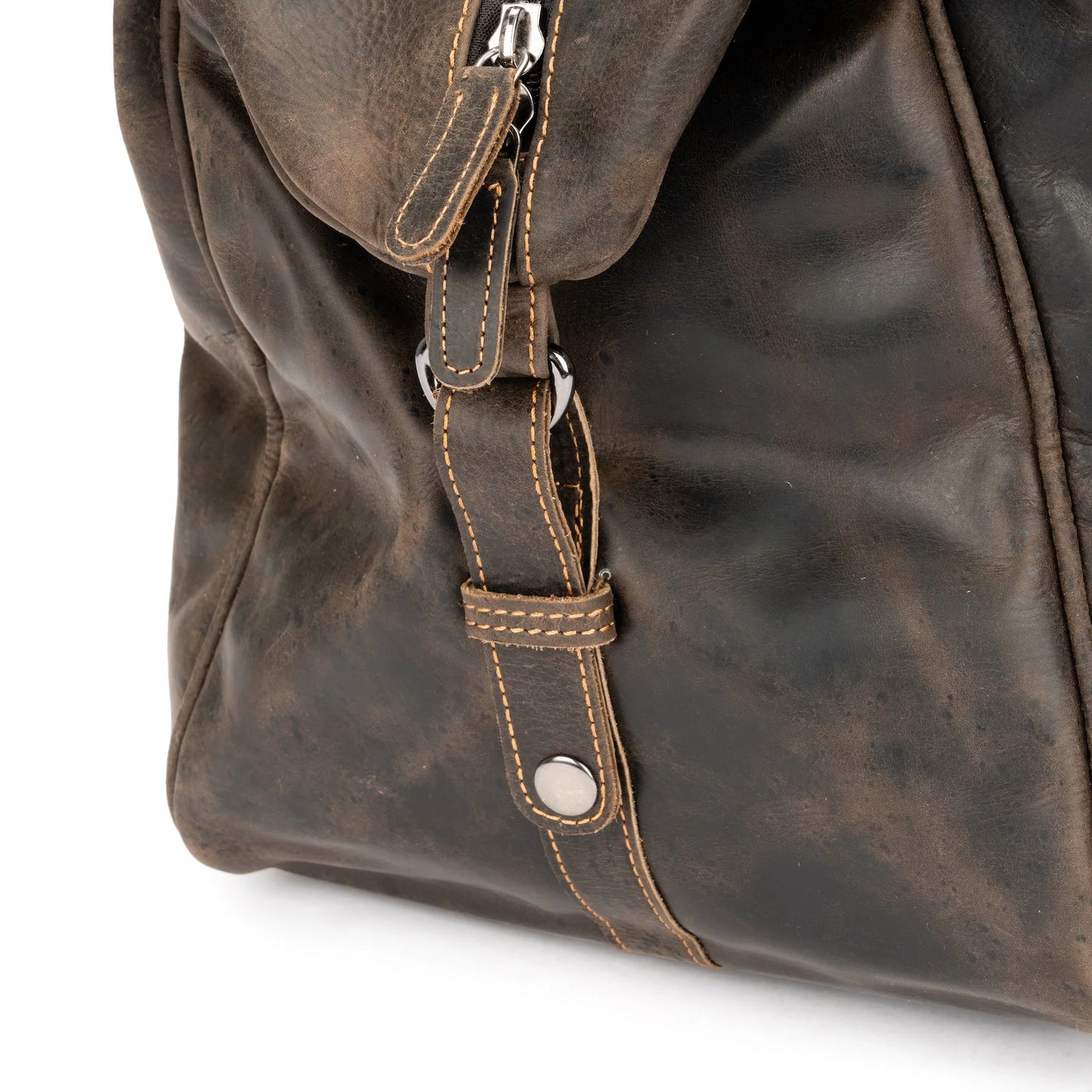 100% Leather Overnight Bag Brown