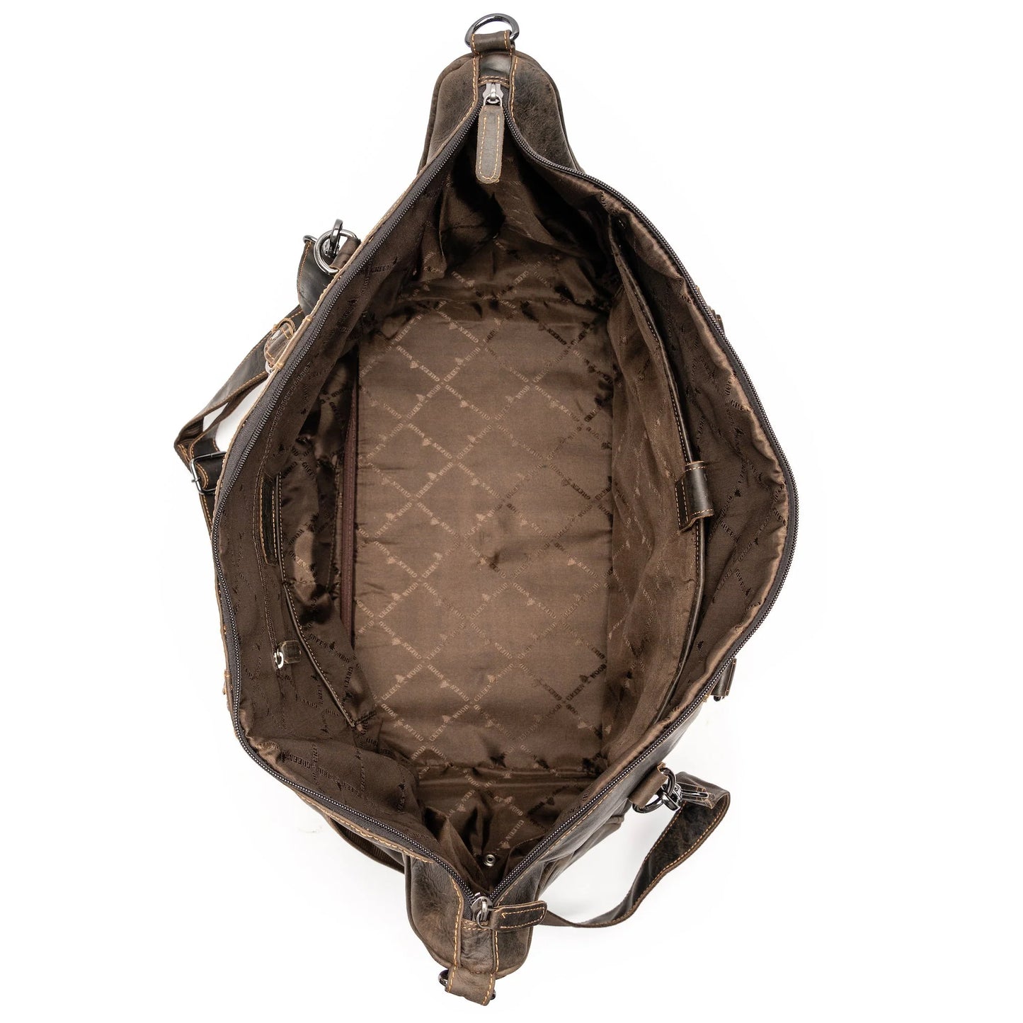 100% Leather Overnight Bag Brown
