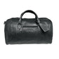100% Leather Duffel Bag - Black