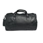 100% Leather Duffel Bag - Black