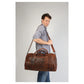 100% Leather Weekender Brown Bag