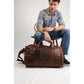 100% Leather Weekender Brown Bag
