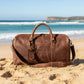 100% Leather Weekender Brown Bag