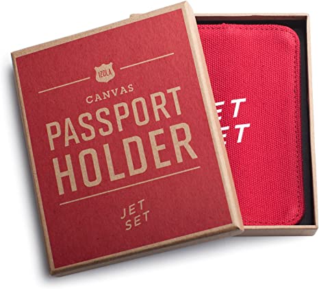 Red Canvas Passport Holder