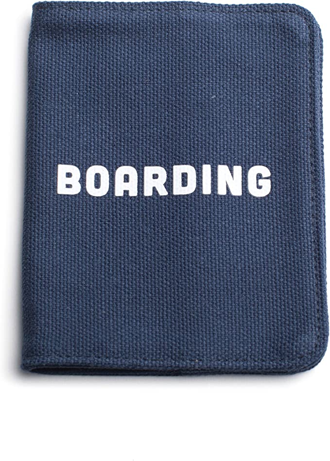 Navy Canvas Passport Holder